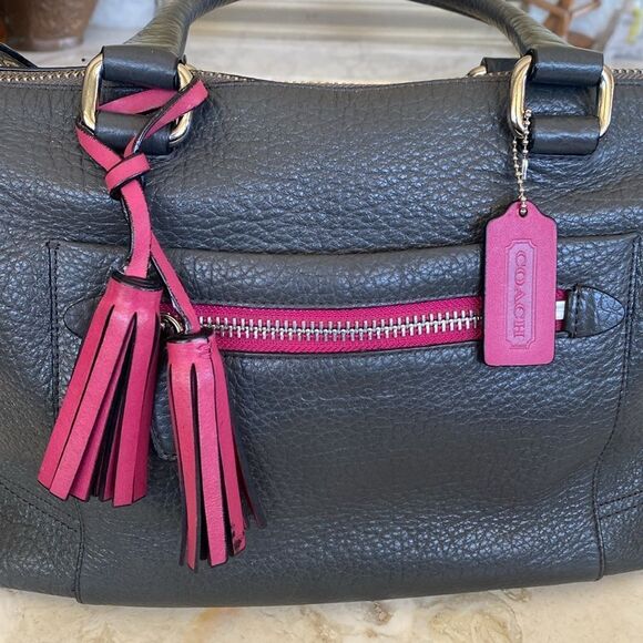 Coach 21140 Textured Leather Legacy Satchel Shoulder Bag - Picture 3 of 16